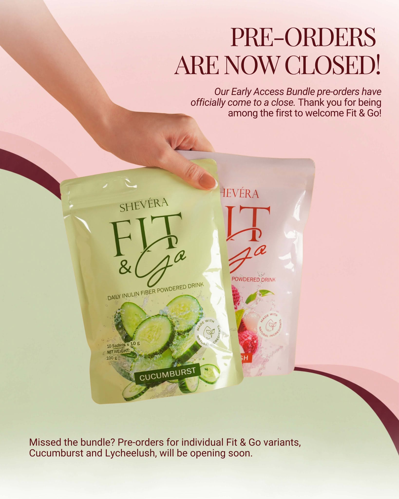 Pre-orders are now closed. Thank you for being among the first to welcome Shevéra Fit & Go.